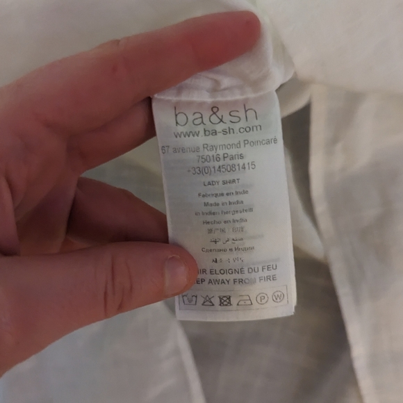 ba&ash White Ruffle Blouse SZ XS - Picture 5 of 7